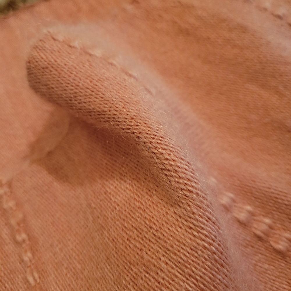 100% mohair handmade scarf / wrap / runner peach pink - Picture 5 of 9